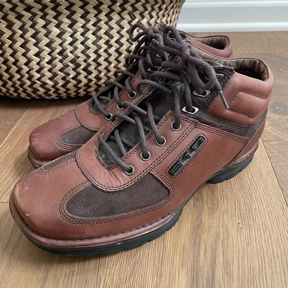 310 Motoring Wraith Chocolate Brown Leather Ankle Boots Lace Up 11